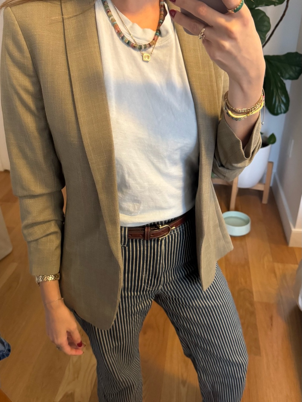 H&M Beige Tailored Blazer